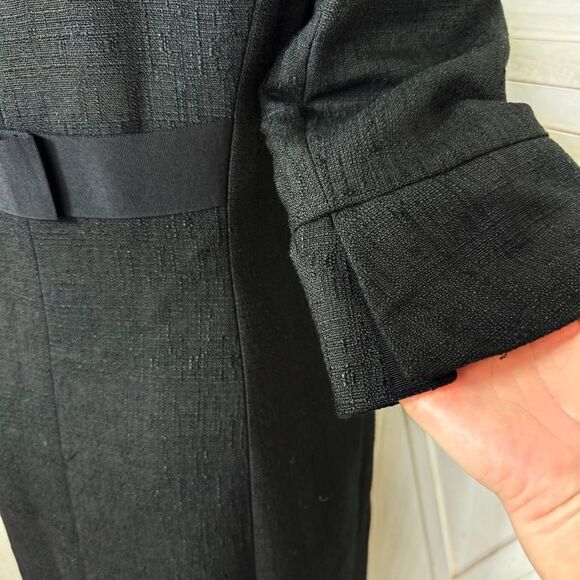 Isabella DeMarco Woven Duster Topper Blazer Jacket Black 10 - Picture 8 of 14